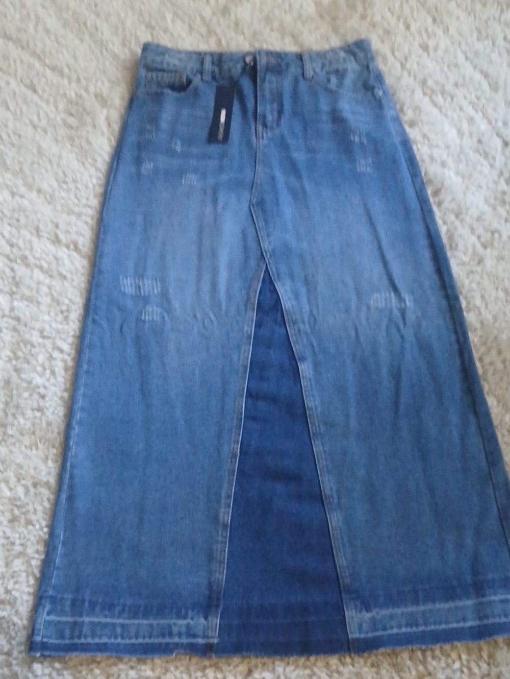 NWT DISTRESSED LONG SKIRT
